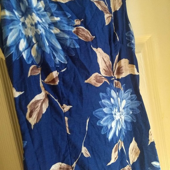 vintage 50s handmade sleeveless midi floral shift dress EUC - Picture 3 of 11